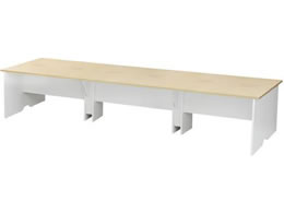 Netforce �A���j�[�� �t���[�A�h���X�f�X�N ��3600mm �ؐ� �z���C�g�r�~�i�`�������V��