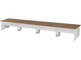 Netforce �A���j�[�� �t���[�A�h���X�f�X�N ��4800mm �ؐ� �z���C�g�r�~�E�H�[���i�b�g�V��