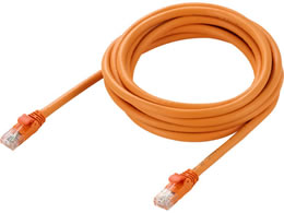 �G���R�� LAN�P�[�u�� Cat6A 10Gbps 500MHz �ܐ܂�h�~ ���� 3m �I�����W LD-GPA�^DR3