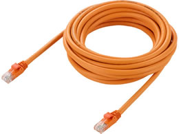 �G���R�� LAN�P�[�u�� Cat6A 10Gbps 500MHz �ܐ܂�h�~ ���� 5m �I�����W LD-GPA�^DR5