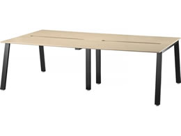 �G�����T ���[�N�e�[�u�� �΂ߋr ���ʃ^�C�v W2400�~D1200�~H720mm �V�i�`������ �r�u���b�N LFR-2412-NB