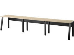 �G�����T ���[�N�e�[�u�� �΂ߋr �Жʃ^�C�v W3600�~D600�~H720mm �V�i�`������ �r�u���b�N LFK-3606-NB