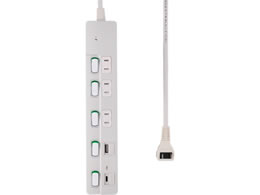 �����d�� PD�Ή� �X�C�b�`�tUSB�^�b�v 2m �� WLK-3222SUC(W)