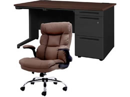 Netforce �f�X�N�`�F�A�Z�b�g �Б�3�i W1400 �����f�X�N+�`�F�A ���~�u���E�� LKD147BKDYBRBR3
