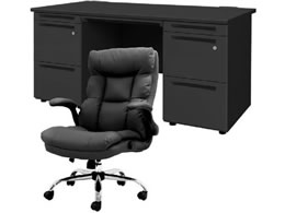 Netforce �f�X�N�`�F�A�Z�b�g ����3�i W1400 �����f�X�N+�`�F�A ���~�u���b�N LRD147BKDBKBK33