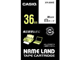 カシオ ネームランド スタンダード 36mm 白 黒文字 XR-36WE