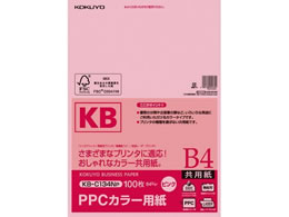 コクヨ PPCカラー用紙 B4 ピンク 100枚入 KB-C134NP | Forestway【通販