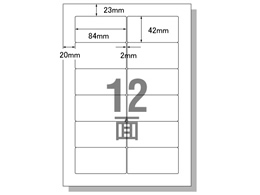 エーワン PC&ワープロラベル書院タイプ A4 12面 100枚 28180