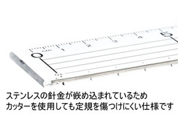 伊藤忠リーテイルリンク アクリル定規15cm メタルガイド付 9115B