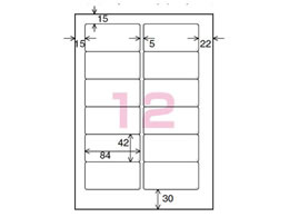 コクヨ ワープロラベル紙ラベル[共用]A4 12面100枚 タイ-2173N-W【通販