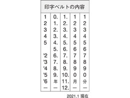 シャチハタ 回転ゴム印エルゴグリップ欧文日付1号明朝 NFD-1M