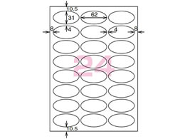 コクヨ カラーLBP&コピー用光沢紙ラベルA4 24面 100枚 LBP-G1925