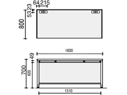 コクヨ BS+ スタンダードテーブル W1600×D800 SD-BSN168LF11