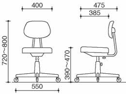 コクヨ 事務用回転イス 10シリーズ 塗装脚 グレー 肘なし CR-1