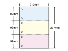 マルチプリンタ帳票 A4 カラー 3面 6穴 500枚 53006 | Forestway【通販