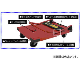 ナンシン ストッパー付プラスチック静音台車 サイレントマスター 300kg