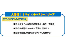 ナンシン ストッパー付プラスチック静音台車 サイレントマスター 300kg