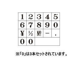 シャチハタ 柄付ゴム印連結式 数字1号 ゴシック体 GRN-1G | Forestway