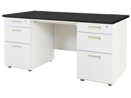 Netforce �i�b�c ������ 3+3�i ��1400mm �z���C�g�~�u���b�N LRD-147-WHBK33