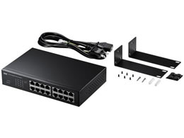 �T�����T�v���C Giga�Ή��X�C�b�`���O�n�u 16�|�[�g ���[�v���m�@�\�t�� LAN-GIGAH16L