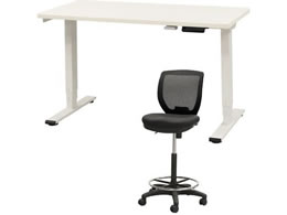 Netforce ���~�f�X�N1��+�n�C�`�F�A1�r �Z�b�g ��1200mm �L���X�^�[�r �f�X�N�`�F�A WH�~WH �`�F�A BK AJE1260CRH1WWBK