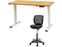 Netforce ���~�f�X�N1��+�n�C�`�F�A1�r �Z�b�g ��1200mm �L���X�^�[�r �f�X�N�`�F�A WH�~NA �`�F�A BK AJE1260CRH1WNBK