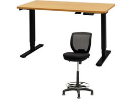 Netforce ���~�f�X�N1��+�n�C�`�F�A1�r �Z�b�g ��1200mm �Œ�r �L���X�^�[�r �f�X�N�`�F�A BK�~NA �`�F�A BK AJ1260CRHFLBNBK
