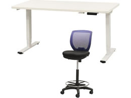 Netforce ���~�f�X�N1��+�n�C�`�F�A1�r �Z�b�g ��1400mm �L���X�^�[�r �f�X�N�`�F�A WH�~WH �`�F�A NV AJE1470CRH1WWNV