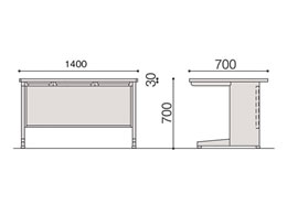 イトーキ CZデスク 平机 W1400×D700 ウォームライト | Forestway【通販