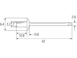 エビ ブラインドリベット(ステンレス／スティール製) 4-5(300本入