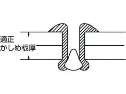 エビ ブラインドリベット(ステンレス／スティール製) 5-2(35本入) エコ