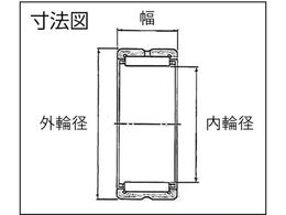 NTN F ニードルベアリング(内輪なし)内輪径45mm外輪径55mm幅20mm NK45