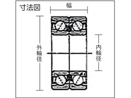 NTN アンギュラ玉軸受(背面組合せ)内径65mm外径120mm幅46mm 7213DB