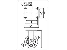 ヨドノ 超重量用高硬度ウレタン固定車 1500kg用 HDUK150 | Forestway