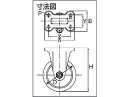 イノアック 牽引台車用キャスター 固定金具付 Φ100 TR-100AWK