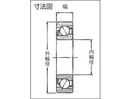 NTN アンギュラ玉軸受(接触角40度フラッシュグラウンド)内径95mm外径