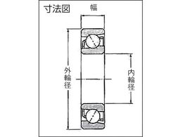 NTN B中形ボールベアリング(接触角40度)内径110mm外径200mm幅38mm