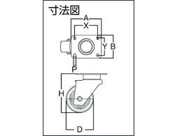 テンテキャスター 重荷重用高性能旋回キャスター DELTA (ウレタン車輪