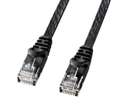 �T�����T�v���C �J�e�S��6�t���b�gLAN�P�[�u�� 0.5m�u���b�N LA-FL6-005BK