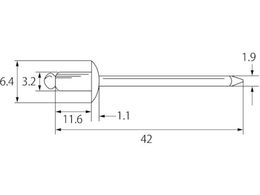 エビ ブラインドリベット(スティール／スティール製) 4-5(300本入