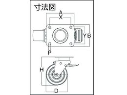 テンテキャスター 重荷重用高性能旋回キャスター“DELTA”(ウレタン車輪