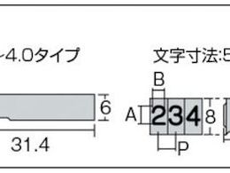 浦谷 ハイス精密組合刻印 Aセット4.0mm (1S=1箱) UC-40AS | Forestway