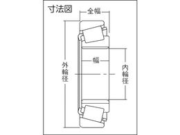 NTN C テーパーベアリング 内輪径90mm 外輪径160mm 幅40mm 32218U