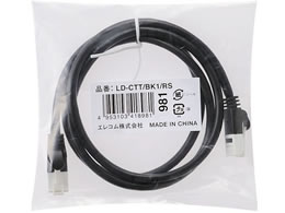 エレコム Cat5e対応ツメ折れ防止LANケーブル 1m LD-CTT BK1 RS