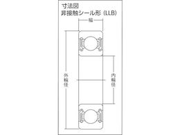 NTN 深溝玉軸受(合成ゴム両側シール)内径30mm外径42mm幅7mm 6806LLB