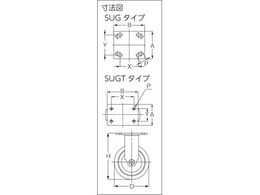 スガツネ工業 (200012441)重量用キャスター(ダーコキャスター) SUGT-76