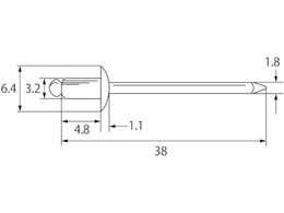 エビ ブラインドリベット(アルミニウム／ステンレス製) 4-1(1000本入