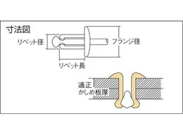 エビ ブラインドリベット(アルミニウム／ステンレス製) 4-1(1000本入