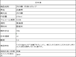 酒)兵庫 沢の鶴 沢の鶴 丹頂 1.5 カップ 270ml | Forestway【通販