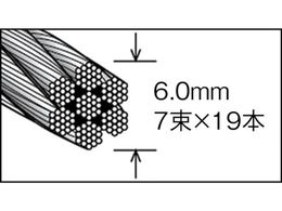 TRUSCO ステンレスワイヤロープ Φ6.0mm×10m CWS-6S10 | Forestway